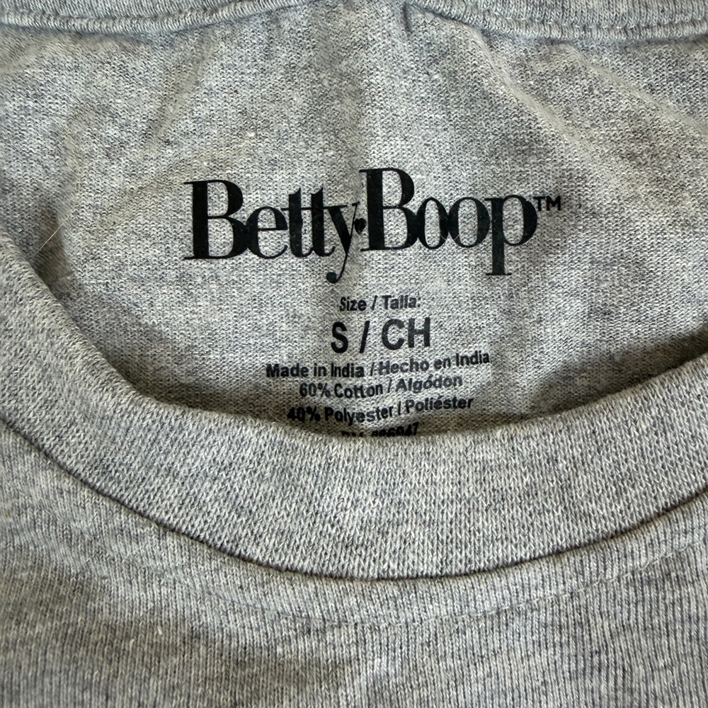 Betty Boop Red and Gray Short Sleeve Tee - Picture 2 of 6